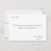 ピンクの花の仲人になってくれる？ 招待状 (裏面)