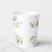 ピンクの花の個性的なエレガントなブライズシャワー 紙コップ (右)