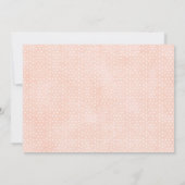 ピンクの花の写真のうさぎ 1歳の誕生日パーティー招待状 招待状 (裏面)