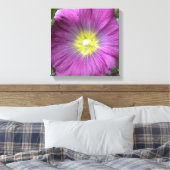 ピンクの花の写真の独身の複製 キャンバスプリント (インサイチュ (寝室))