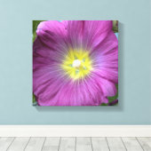 ピンクの花の写真の独身の複製 キャンバスプリント (インサイチュ (ウッドフロア))