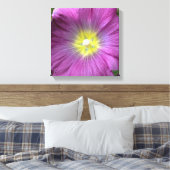 ピンクの花の写真の独身の複製 キャンバスプリント (インサイチュ (寝室))