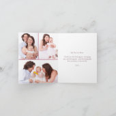 ピンクの花の写真コラージュ母の日カード カード (内部)