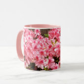 ピンクの花の写真マグ マグカップ (正面左)