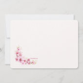 ピンクの花の写真宗教招待状 招待状 (裏面)