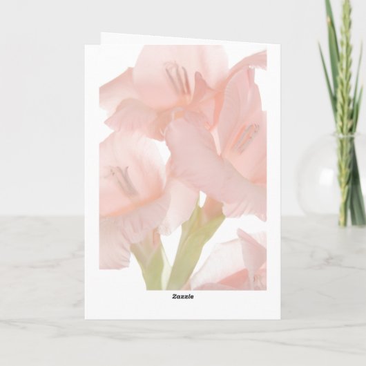 ピンクの花の写真 |パーソナライズされた誕生日 カード (裏面)