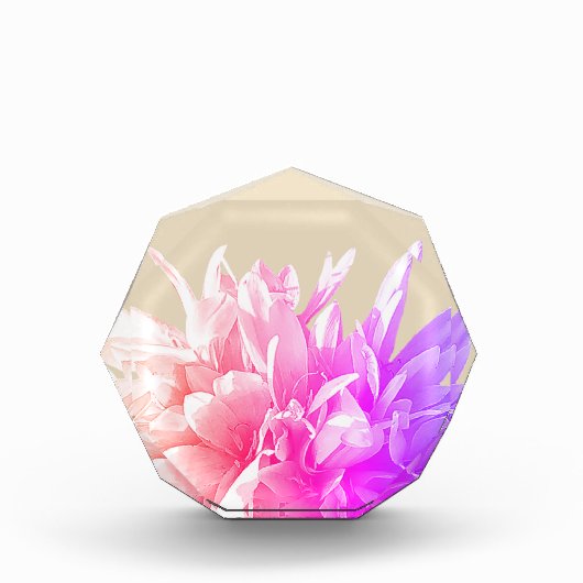 ピンクの花の写真 フォトブロック (正面)