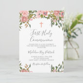 ピンクの花の初聖体拝領 招待状 (スタンド正面)