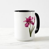 ピンクの花の可愛いマグカップ マグカップ (正面右)