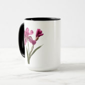 ピンクの花の可愛いマグカップ マグカップ (正面左)