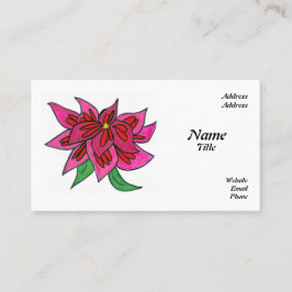 ピンクの花の名刺 名刺