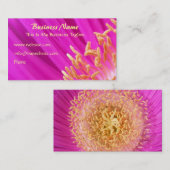 ピンクの花の名刺 名刺 (正面/裏面)