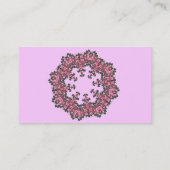 ピンクの花の名刺 名刺 (裏面)
