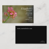 ピンクの花の名刺 名刺 (正面/裏面)
