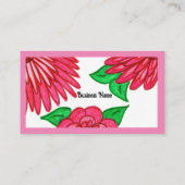 ピンクの花の名刺 名刺 (裏面)
