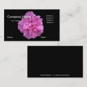 ピンクの花の名刺 名刺 (正面/裏面)