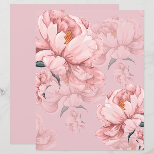 ピンクの花の壁紙。 (正面/裏面)