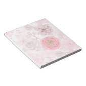 ピンクの花の多肉性イラストレーション夏のパターン ノートパッド (アングル)