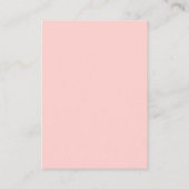 ピンクの花の女の子のベビーシャワー本のリクエスト エンクロージャーカード (裏面)