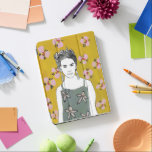 ピンクの花の女性 – 黄色 iPad PROカバー<br><div class="desc">ピンク・ブロッサム・レディーI by Melissa Wang. | 140354D</div>