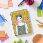 ピンクの花の女性 – 黄色 iPad PROカバー<br><div class="desc">ピンク・ブロッサム・レディーI by Melissa Wang. | 140354D</div>