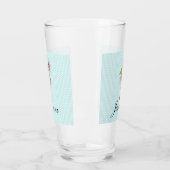 ピンクの花の妖精パーソナライズされた タンブラーグラス (左)