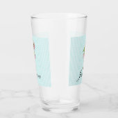 ピンクの花の妖精パーソナライズされた タンブラーグラス (右)