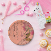 ピンクの花の妖精 ペーパープレート (パーティー)