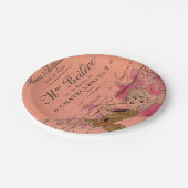 ピンクの花の妖精 ペーパープレート (アングル)