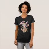 ピンクの花の妖精Tシャツ、シャツ Tシャツ (正面フル)