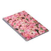 ピンクの花の子ネコのコラージュのノート ノートブック (右側)