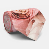 ピンクの花の専門の花模様 ネクタイ (ロール)