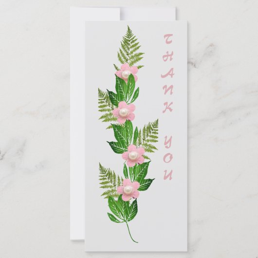 ピンクの花の小枝 ありがとう (正面)