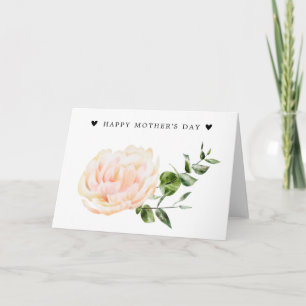 ピンクの花の幸せな母の日 カード