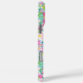 ピンクの花の庭のモノグラム Case-Mate iPhoneケース (裏面 / 右)