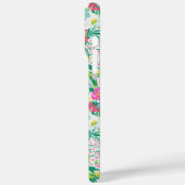 ピンクの花の庭のモノグラム Case-Mate iPhoneケース (裏面 / 左)