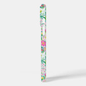 ピンクの花の庭のモノグラム Case-Mate iPhoneケース (裏面 / 左)