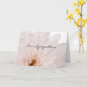 ピンクの花の悔やみや弔慰カード カード (黄色い花)