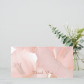 ピンクの花の悔やみや弔慰/記念のサンキューカード サンキューカード (スタンド正面)