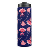 ピンクの花の愛の贈り物のためのガールフレンド、妻、夫 タンブラー (正面)