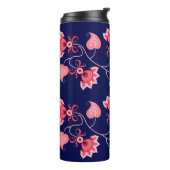 ピンクの花の愛の贈り物のためのガールフレンド、妻、夫 タンブラー (回転左)