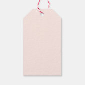 ピンクの花の感謝の気持ち ワイングラス バラの結婚式 ギフトタグ (裏面)