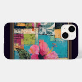 ピンクの花の抽象画 Case-Mate iPhoneケース (裏面 (横))