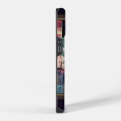 ピンクの花の抽象画  iPhoneケース (右側面)
