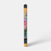 ピンクの花の抽象画 SAMSUNG GALAXYケース (左側面)
