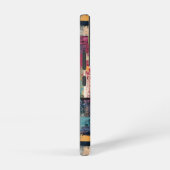 ピンクの花の抽象画 SAMSUNG GALAXYケース (右側面)