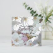 ピンクの花の招待状　オリジナル　返信カード 招待状 (スタンド正面)