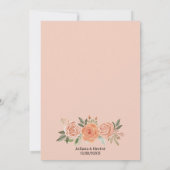 ピンクの花の招待状 招待状 (裏面)