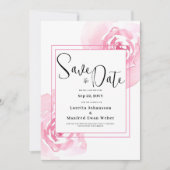 ピンクの花の救いの日 招待状 (正面)