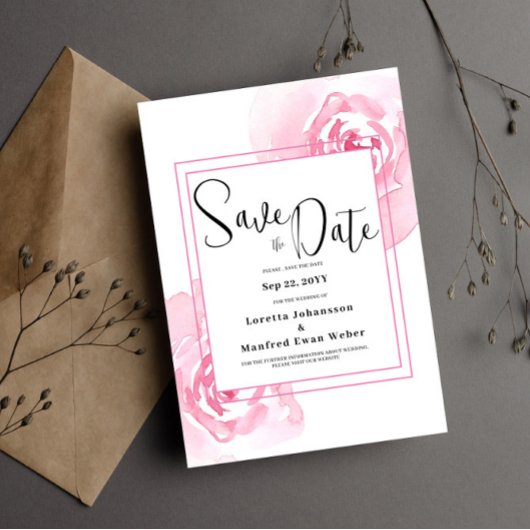 ピンクの花の救いの日 招待状